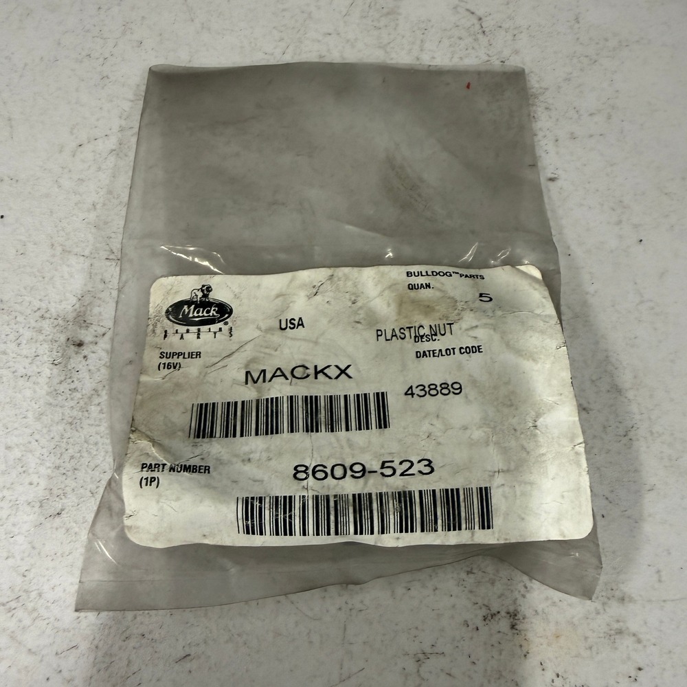 Pack of 5 Mack 8609-523 Plastic Cap Nuts
